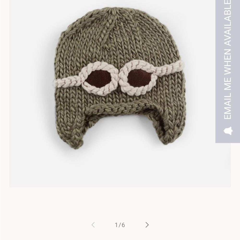 Wilbur Aviator Knit Hat for baby/toddler - grey